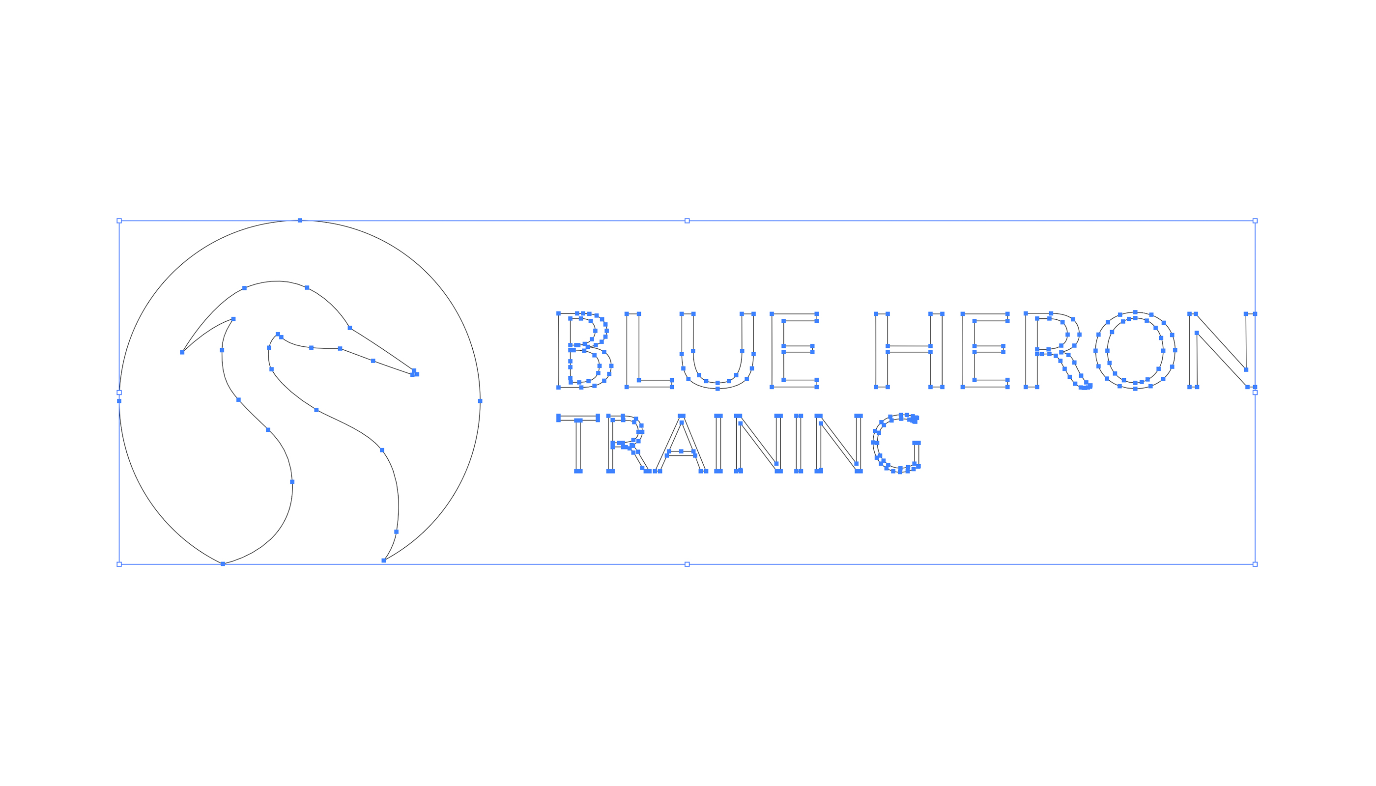 Blue Heron Training, branding print and digital