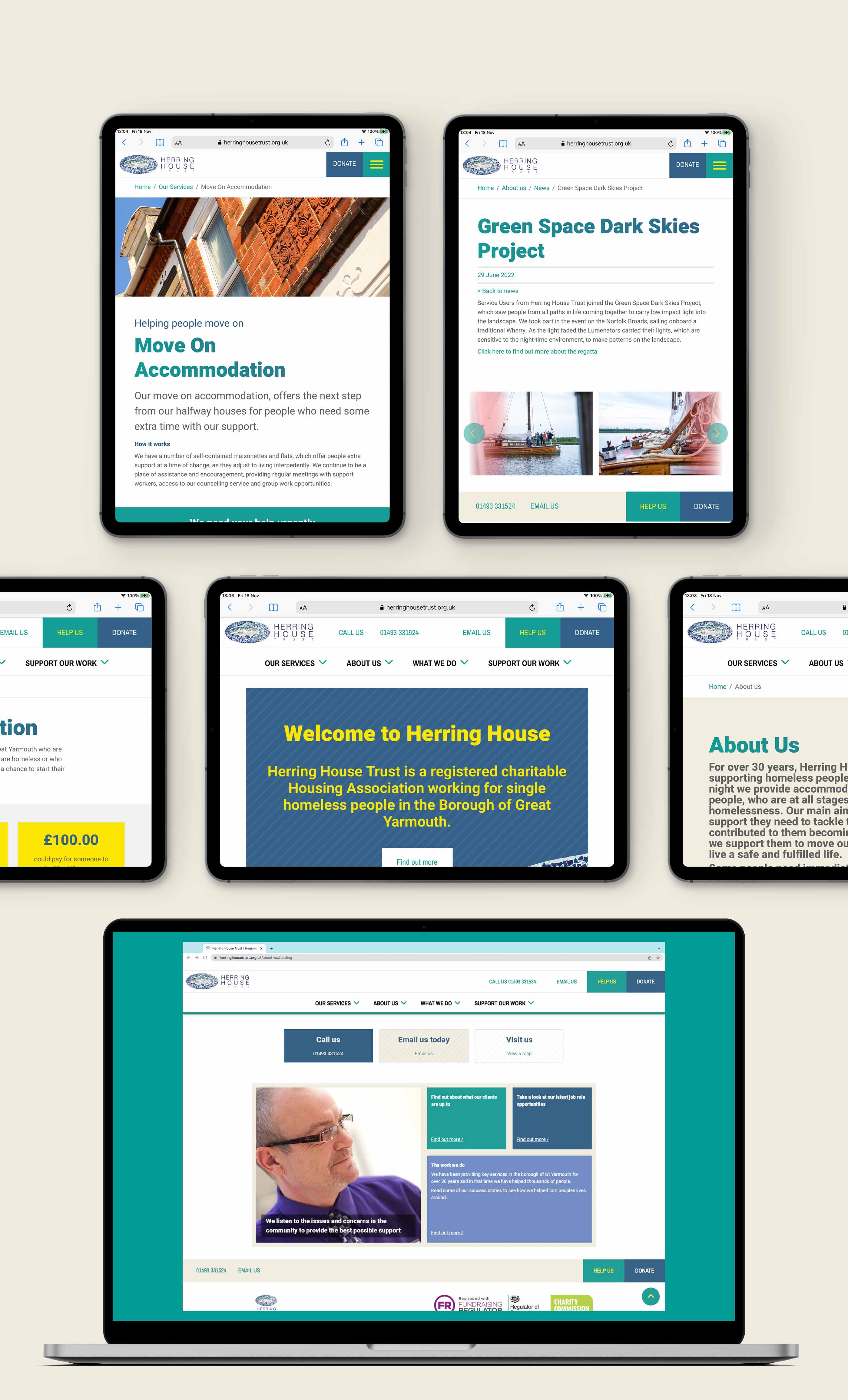 Herring House Trust, print and digital design and management