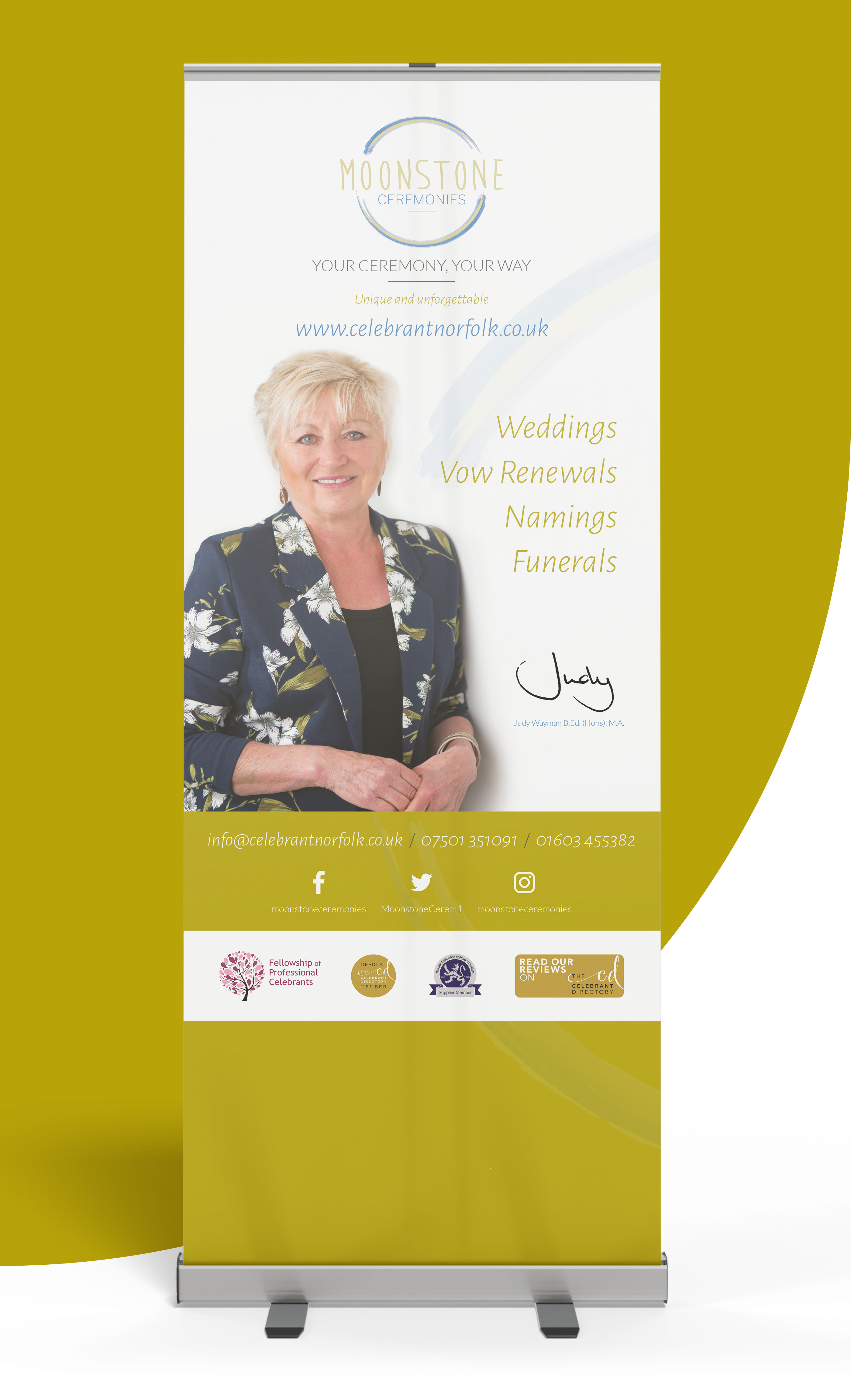 Moonstone Ceremonies, corporate identity, print and web design